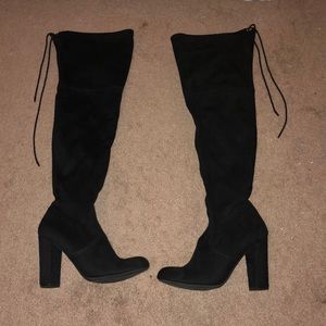 Black over the knee boots